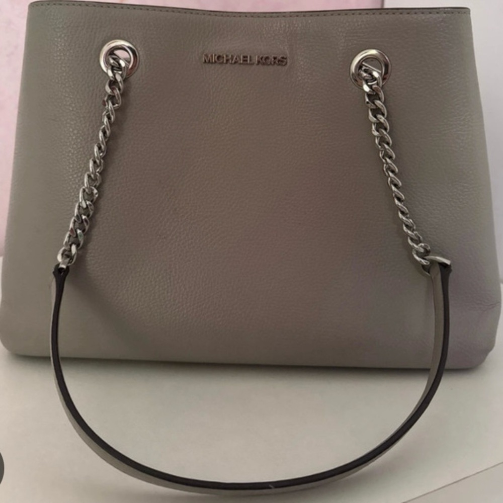 Michael Kors Taupe Leather Shoulder Bag